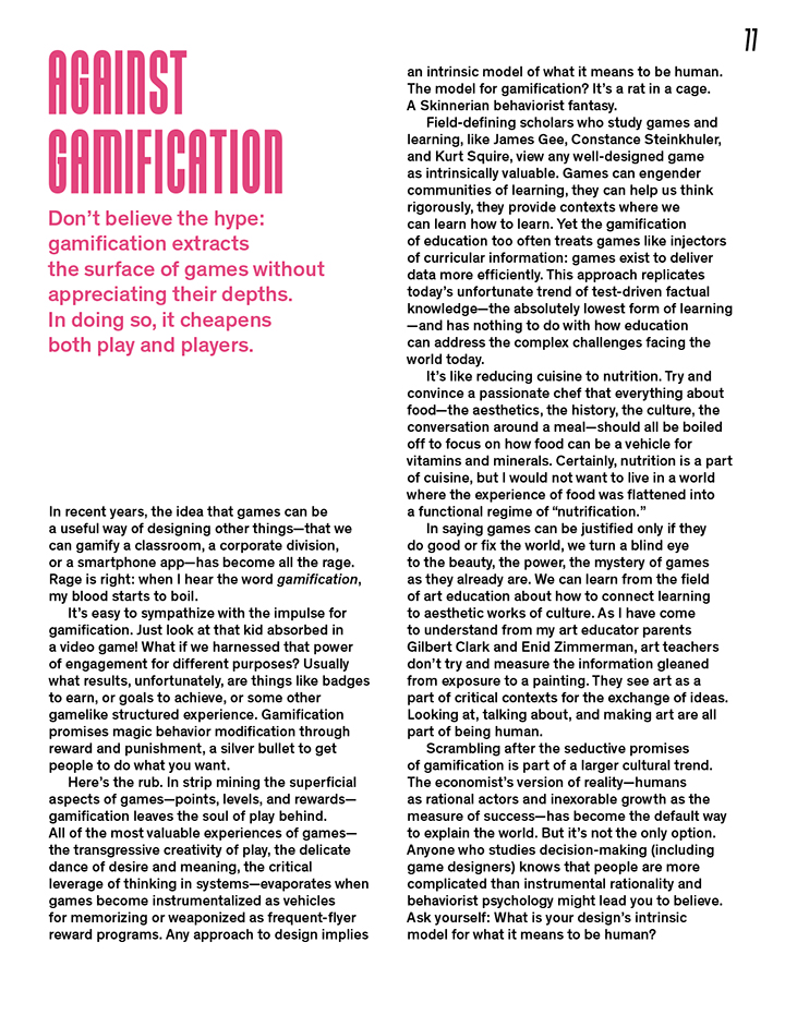 an essay called against gamification